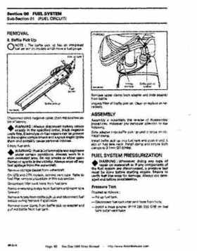 Bombardier SeaDoo 1995 factory shop manual, Page 92