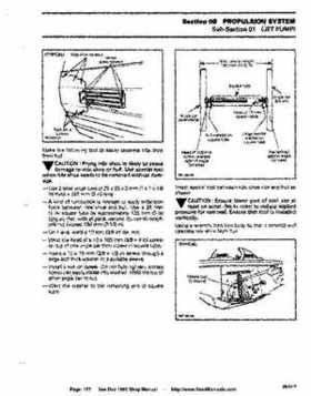 Bombardier SeaDoo 1995 factory shop manual, Page 157