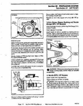 Bombardier SeaDoo 1995 factory shop manual, Page 171
