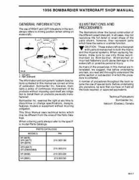 Bombardier SeaDoo 1996 factory shop manual, Page 10