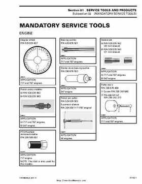 Bombardier SeaDoo 2000 factory shop manual volume 1, Page 21