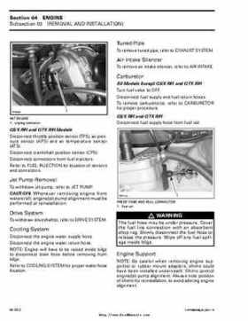 Bombardier SeaDoo 2000 factory shop manual volume 1, Page 66