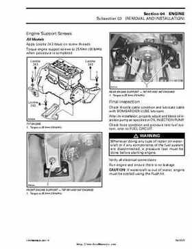 Bombardier SeaDoo 2000 factory shop manual volume 1, Page 73