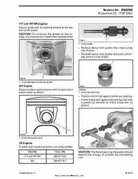 Bombardier SeaDoo 2000 factory shop manual volume 1, Page 108