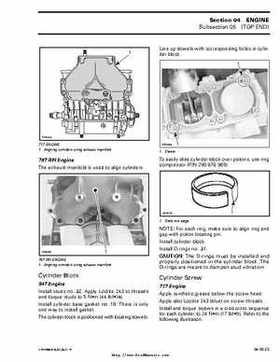 Bombardier SeaDoo 2000 factory shop manual volume 1, Page 110