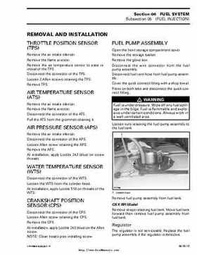 Bombardier SeaDoo 2000 factory shop manual volume 1, Page 226