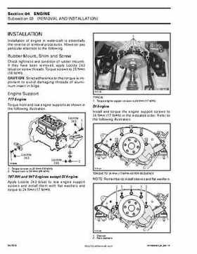 Bombardier SeaDoo 2002 factory shop manual volume 1, Page 92
