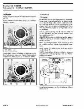 Bombardier SeaDoo 2002 factory shop manual volume 1, Page 190