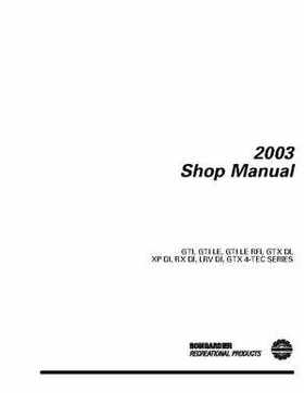 Bombardier SeaDoo 2003 factory shop manual, Page 2