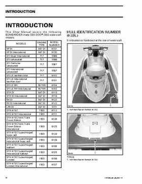 Bombardier SeaDoo 2003 factory shop manual, Page 7
