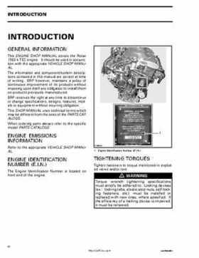 Bombardier SeaDoo 2005 Engines shop manual, Page 6