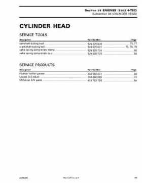 Bombardier SeaDoo 2005 Engines shop manual, Page 74