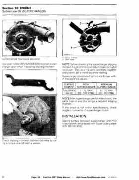 Bombardier SeaDoo 2007 factory shop manual, Page 84
