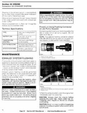 Bombardier SeaDoo 2007 factory shop manual, Page 91