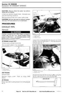 Bombardier SeaDoo 2007 factory shop manual, Page 93