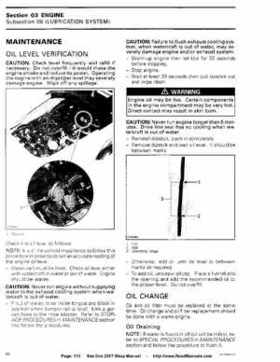 Bombardier SeaDoo 2007 factory shop manual, Page 113