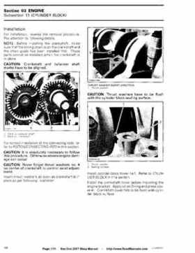 Bombardier SeaDoo 2007 factory shop manual, Page 171