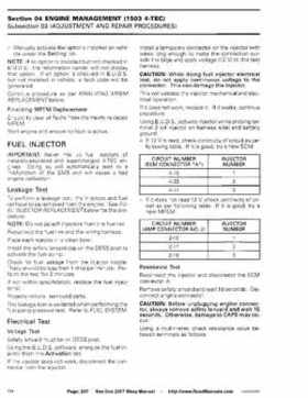 Bombardier SeaDoo 2007 factory shop manual, Page 207