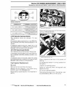 Bombardier SeaDoo 2007 factory shop manual, Page 208