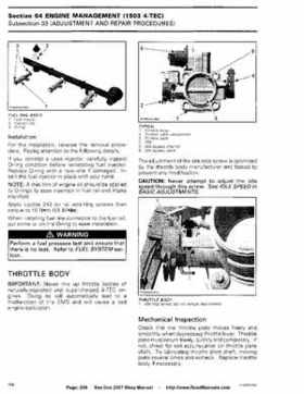 Bombardier SeaDoo 2007 factory shop manual, Page 209