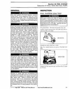 Bombardier SeaDoo 2007 factory shop manual, Page 222