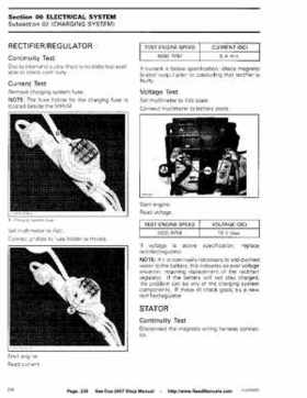 Bombardier SeaDoo 2007 factory shop manual, Page 239