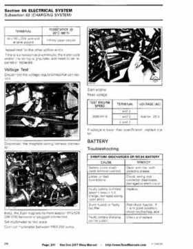 Bombardier SeaDoo 2007 factory shop manual, Page 241
