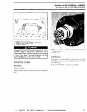 Bombardier SeaDoo 2007 factory shop manual, Page 254