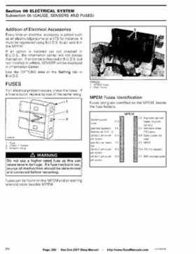 Bombardier SeaDoo 2007 factory shop manual, Page 260