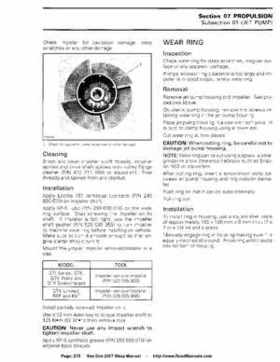 Bombardier SeaDoo 2007 factory shop manual, Page 278