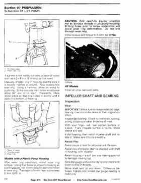 Bombardier SeaDoo 2007 factory shop manual, Page 279