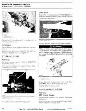 Bombardier SeaDoo 2007 factory shop manual, Page 316