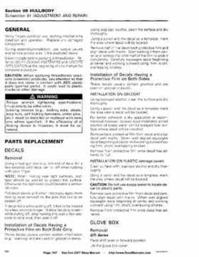 Bombardier SeaDoo 2007 factory shop manual, Page 347