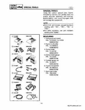 1998-2000 Yamaha WaveRunner GP800 Factory Service Manual, Page 13