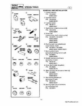1998-2000 Yamaha WaveRunner GP800 Factory Service Manual, Page 14