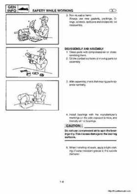 1998-2004 Yamaha WaveRunner XL700 XL760 XL1200 Factory Service Manual, Page 12