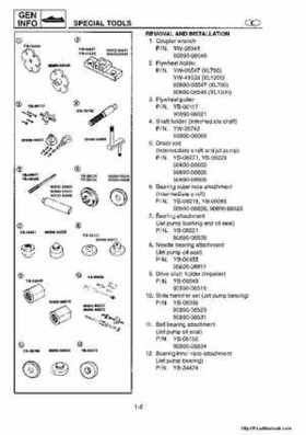 1998-2004 Yamaha WaveRunner XL700 XL760 XL1200 Factory Service Manual, Page 14