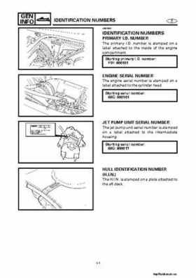 2001-2002 Yamaha XLT800 WaveRunner Service Manual, Page 16