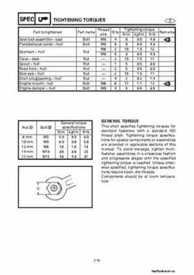 2001-2002 Yamaha XLT800 WaveRunner Service Manual, Page 52