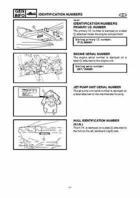 2003-2004 GP1300R WaveRunner Service Manual, Page 9