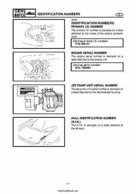 2004 Yamaha WaveRunner VX110 Sport and VX110 Deluxe Service Manual, Page 10