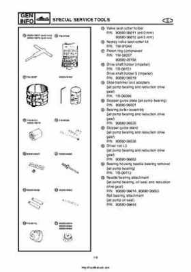 2004 Yamaha WaveRunner VX110 Sport and VX110 Deluxe Service Manual, Page 18