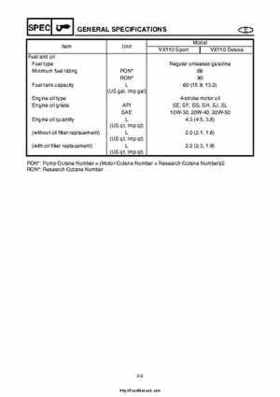 2004 Yamaha WaveRunner VX110 Sport and VX110 Deluxe Service Manual, Page 23