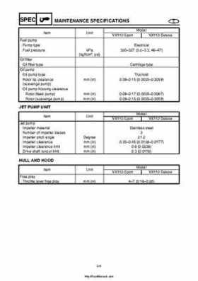 2004 Yamaha WaveRunner VX110 Sport and VX110 Deluxe Service Manual, Page 27
