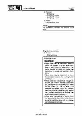 2004 Yamaha WaveRunner VX110 Sport and VX110 Deluxe Service Manual, Page 63