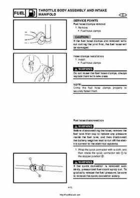 2004 Yamaha WaveRunner VX110 Sport and VX110 Deluxe Service Manual, Page 89