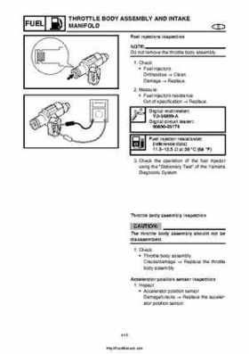 2004 Yamaha WaveRunner VX110 Sport and VX110 Deluxe Service Manual, Page 92