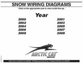 2000-2009 Arctic Cat Snowmobiles Wiring Diagrams, Page 1