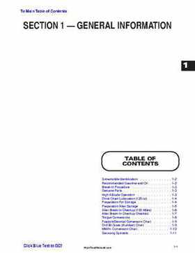 2001 Arctic Cat Snowmobiles Factory Service Manual, Page 2