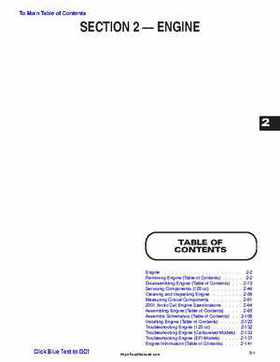 2001 Arctic Cat Snowmobiles Factory Service Manual, Page 13
